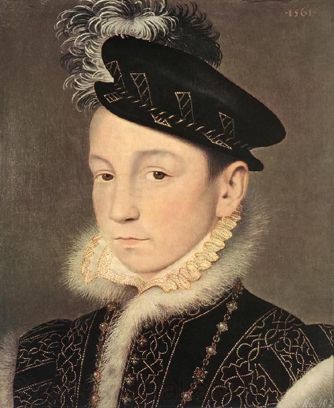 Francois Clouet Portrait of King Charles IX Norge oil painting art